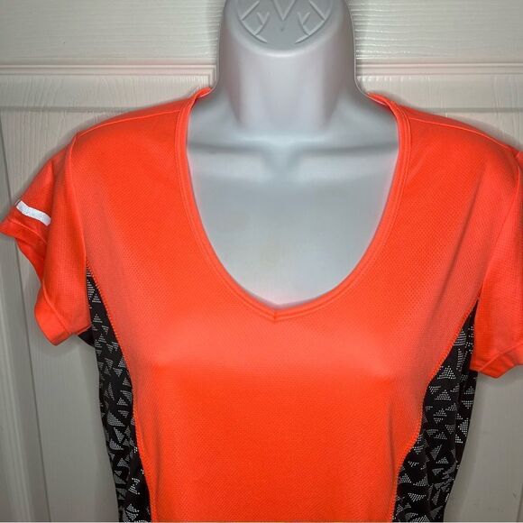 Academy BCG Bio Viz 360 Reflective Athletic Top VNeck Sport Tee Neon Orange M - Picture 5 of 12
